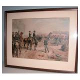Oil on Board Civil War Union Army 27" X 22" Framed