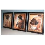 Prints by Robert Delpomdor set of 3 18" X 15"