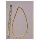 Sterling Silver Marked Gold Overlay Necklace