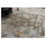 Vintage Metal Outdoor Table & Chairs