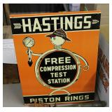 Metal Hasting Piston Rings Sign 12"X16"