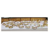 Bavarian 22K Gold Trim Dishes Lot 36 Pieces