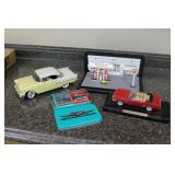 Die Cast Cars & Texaco Gas Station