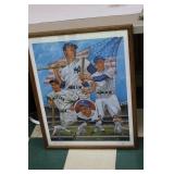 New York Yankees Baseball legends Print 29" x 23"