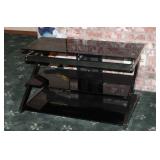 Black Glass TV Stand