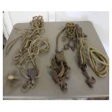 Antique Barn Pullys set of 3