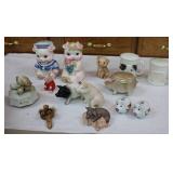 Ceramic Pig Banks S&P Shakers Figurine Lot