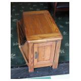 Oak Side Table 21"W 26"D 22"T