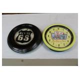 Route66 & Eat At Joes Wall Clocks