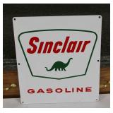 Metal Enamel Sinclair Gasoline Sign 12" x 13.5"