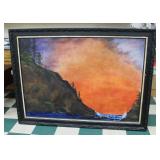 Framed Oil on Canvas Painting 89" x 51"