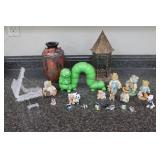 Worm * Bears * Glass Piano * Vase * Candle Holders