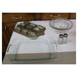 Rail Road Cake Pan & Glass Mixing Bowls