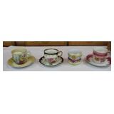 vintage mustache cups and saucers