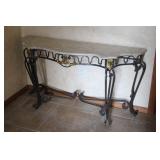 Faux Stone Top With Bent Metal Base