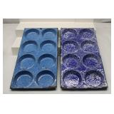 Antique Graniteware Muffin Pans set 2