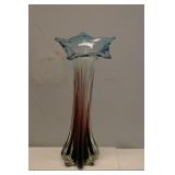 Art Glass Blown Vase 10" Tall