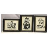 Native Art Signed set 3