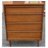 Mid Century Basset Tall Boy Dresser 34"W 18"D 43"T