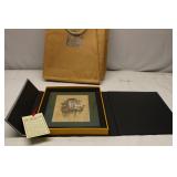 Grass Cloth Painting Signed