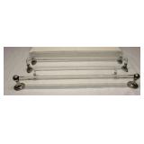 Art Deco MCM Glass Bathroom Towel Holders