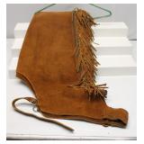 Vintage Leather Western Fringed Chaps