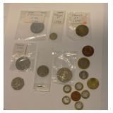 Vintage Foreign Coin Lot