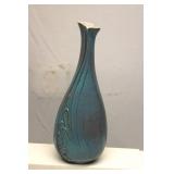 Frankoma 12ï¿½ Vase Pottery Blue Turquoise