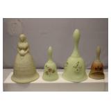 Vintage Glass Hand Painted Bells