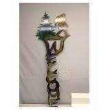 Sasquash Metal Welcome Sign 32" Tall