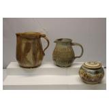 Vintage Stoneware Pottery Pitchers