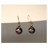 10K Gold cloisonne Earrings