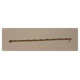 925 14K Gold Overlay Amethyst Diamond Bracelet