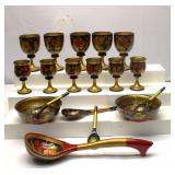 USSR RUSSIAN LACQUERWARE DISHES