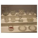 Vintage Glass Horse & Salts Lot