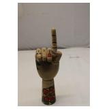 Wooden Articulated Hand 13" Tall