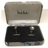 NICOLE MILLER Sterling Silver "Shoe" Cufflinks