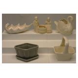 Mid Century Pottery Planters Lot of 5