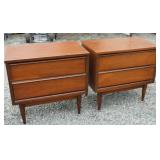 Mid Century Basset Night Stands set 2