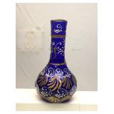VENETIAN HAND PAINTED ENAMEL Vase 9" TALL