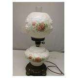 Gone with the Wind Milk Glass Table Lamp