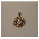 14K Gold Kunzite Pendant