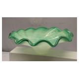 Art Glass Fluted Dish