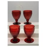 Villeroy And Boch Crystal Boston Red Goblet set 4