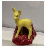 Shawnee Pottery Burgundy Deer Fawn Planter