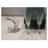 Lenox Glass Dolphin & Stemware