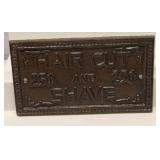 Cast Metal Hair Cuts Sign