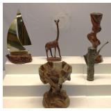 Hand Crafted Wood Candle Holders home Decor