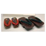 vintage Japanese geta sandals 2 Pair