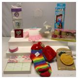 New Bath Items Socks Soap Flask Misc.